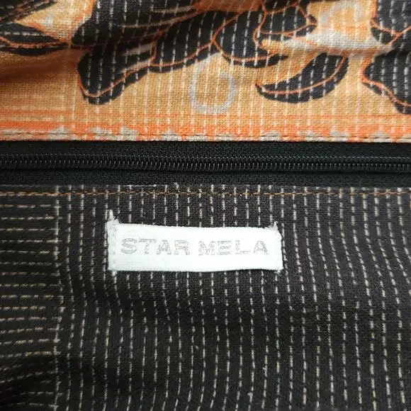 STAR MELA Marga macrame tote oversized cotton shoulder bag navy boho purse NEW - Picture 6 of 7